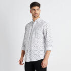 Cotton Printed Casual Shirt, White, small image number null
