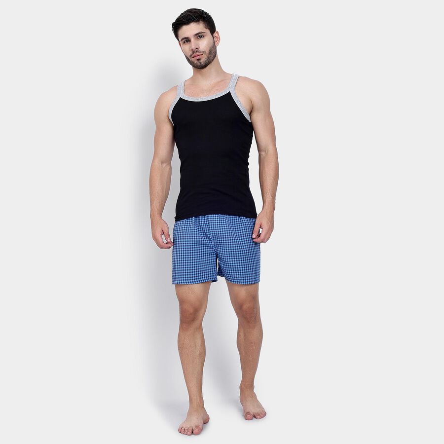Men's 100% Cotton Gym T-Shirt , Black, large