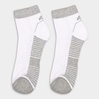 Men's Ankle-Length Striped Cotton Blend Socks, Mid Blue, small image number null