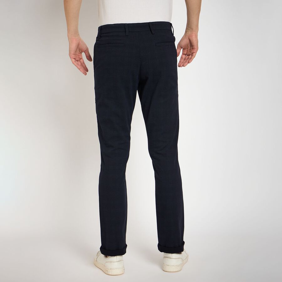 Men's Slim Fit Casual Trousers, नेवी ब्लू, large image number null