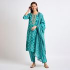 Ladies' Ethnic Set , टील ब्लू, small image number null