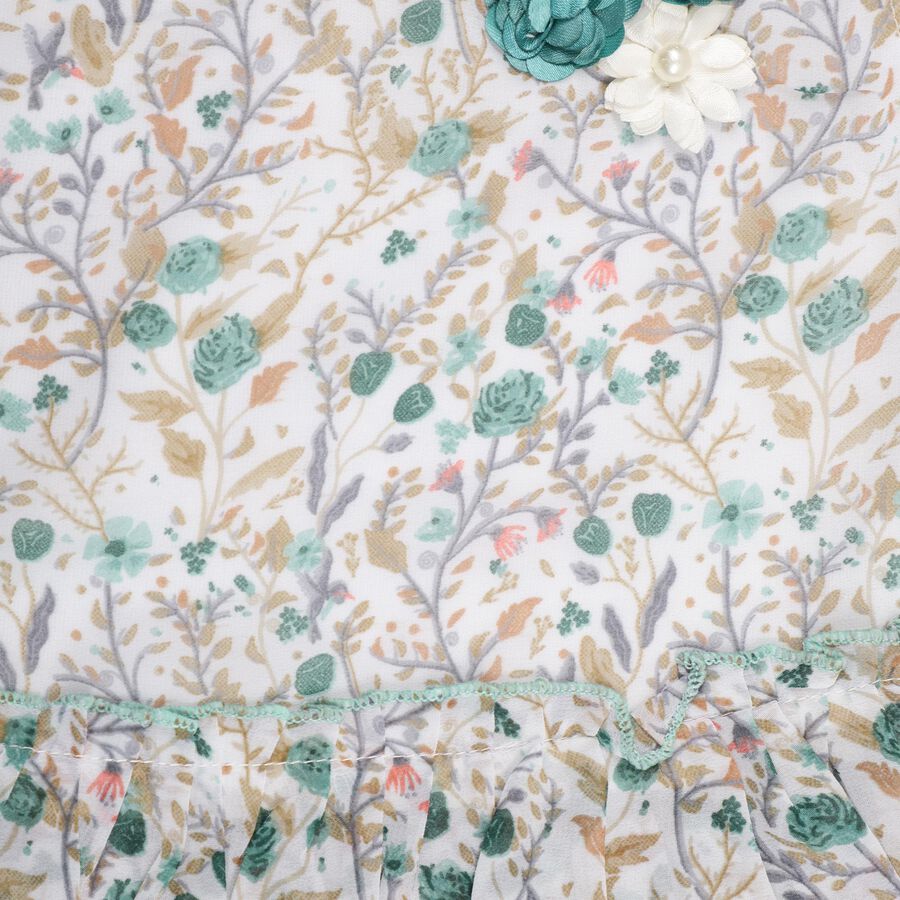 Girls' Top Skirt , हल्का हरा, large image number null