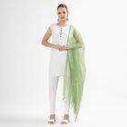 Women's Light Sage Green Checkered Dupatta, हल्का हरा, small image number null