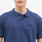 Men's Dark Blue Polo Collar Casual T-Shirt, Dark Blue, small