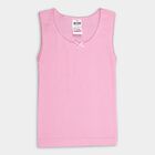 Girls' Cotton Vest, गुलाबी, small image number null