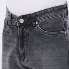 Men's Washed Black Straight Fit Five-Pocket Jeans, Light Grey, small image number null