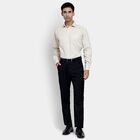 Men's Slim Fit Formal Trousers, काला, small image number null