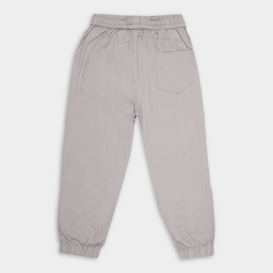 Boy's 100% Cotton Trousers, Light Grey, large image number null
