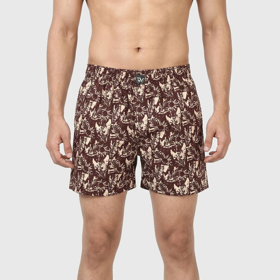 Men's Wine Regular Fit Solid Boxers, वाइन, large