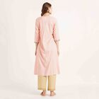 Embroidered 3/4th Sleeve Kurta, White, small image number null