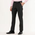 Men's Slim Fit Formal Trousers, Charcoal, small image number null