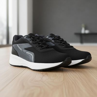 Men's Grey Lace-Up Sneakers