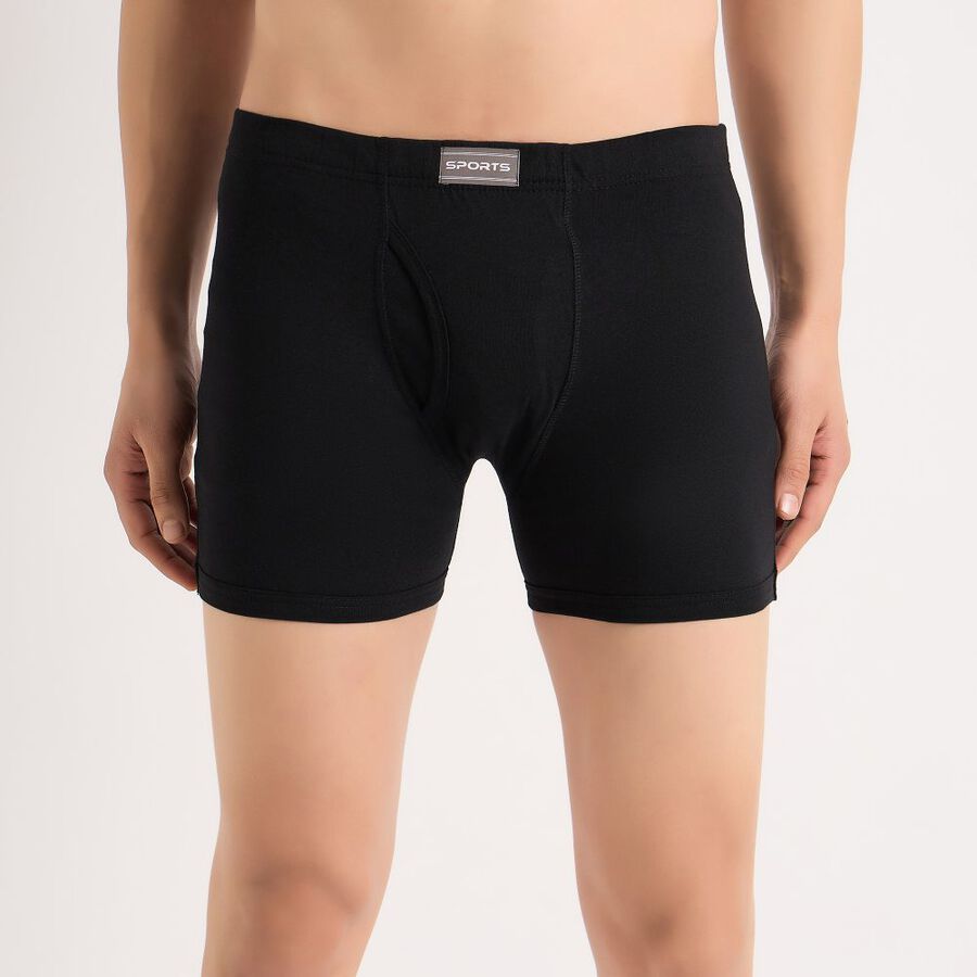 Men's Cotton Trunk, Black, large image number null