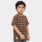 Boys' Half Sleeves T-Shirt, Brown, small
