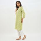 Women's Light Sage Green Notch Neck Printed Kurta, हल्का हरा, small image number null