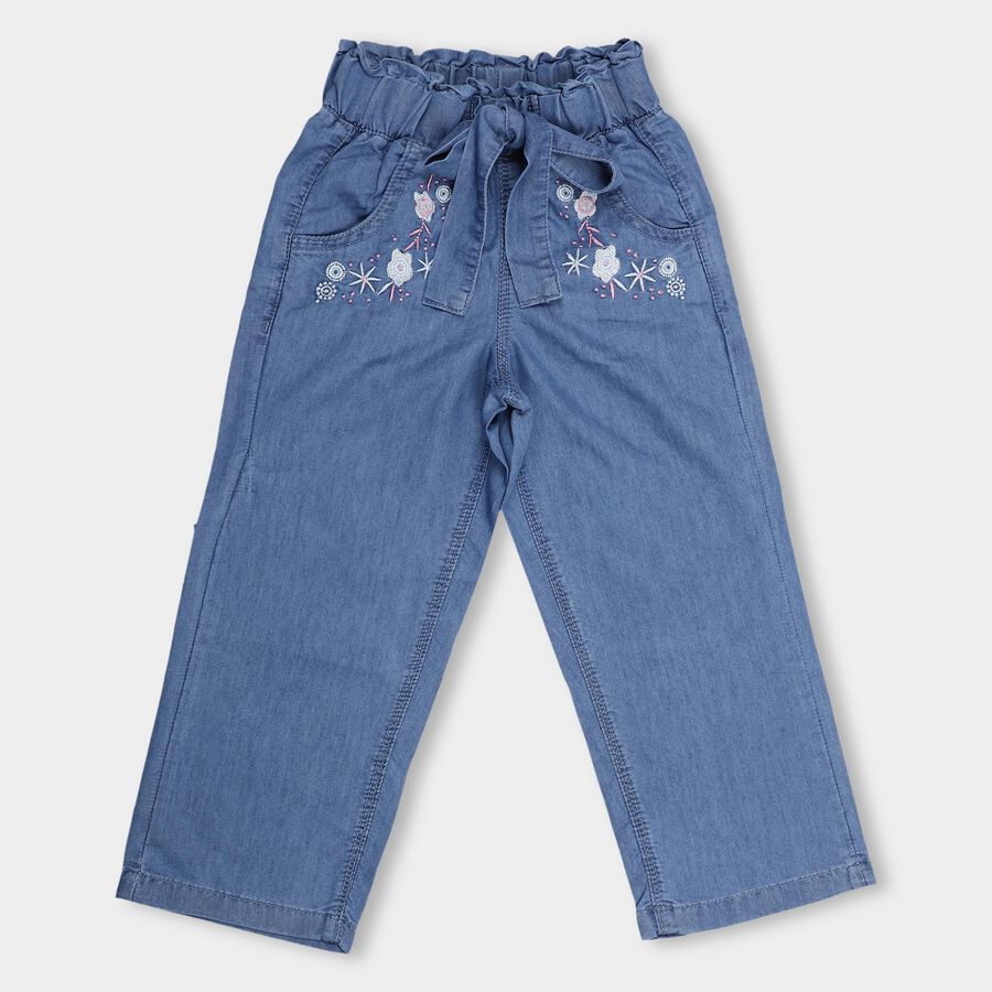 Girls' Jeans , Mid Blue, large image number null