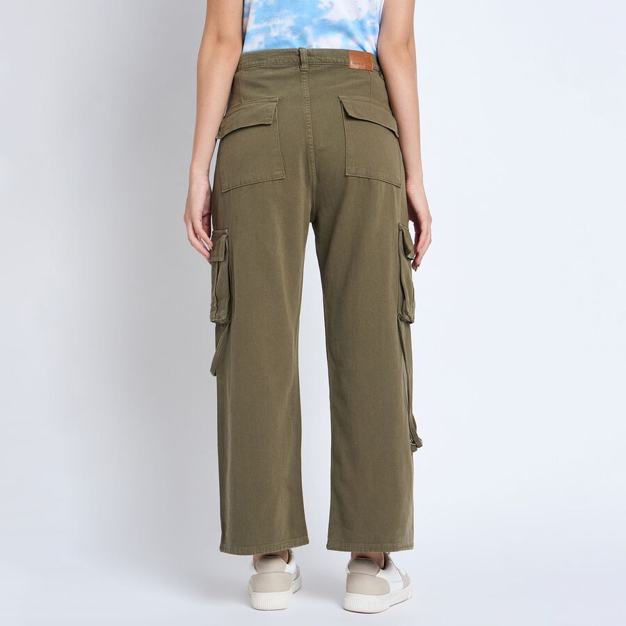 Ladies' 100% Cotton Jeans , Olive, large image number null