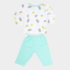 Infants Cotton Printed Baba Suit, Light Green, small image number null