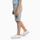 Boys Cotton Blend Bermuda Shorts, Melange Light Grey, small