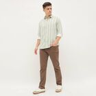 Men's Light Sage Green Cotton Classic Casual Shirt, हल्का हरा, small