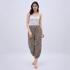 Women's Beige Leopard Print Relaxed Fit Harem Pants, भूरा, small image number null