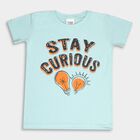 Boys Placement Print T-Shirt, Aqua, small image number null