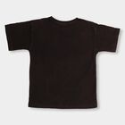 Boys' 100% Cotton Half Sleeves T-Shirt, काला, small image number null