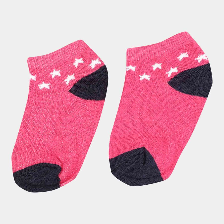 Girls Jacquard Socks, Pink, large image number null