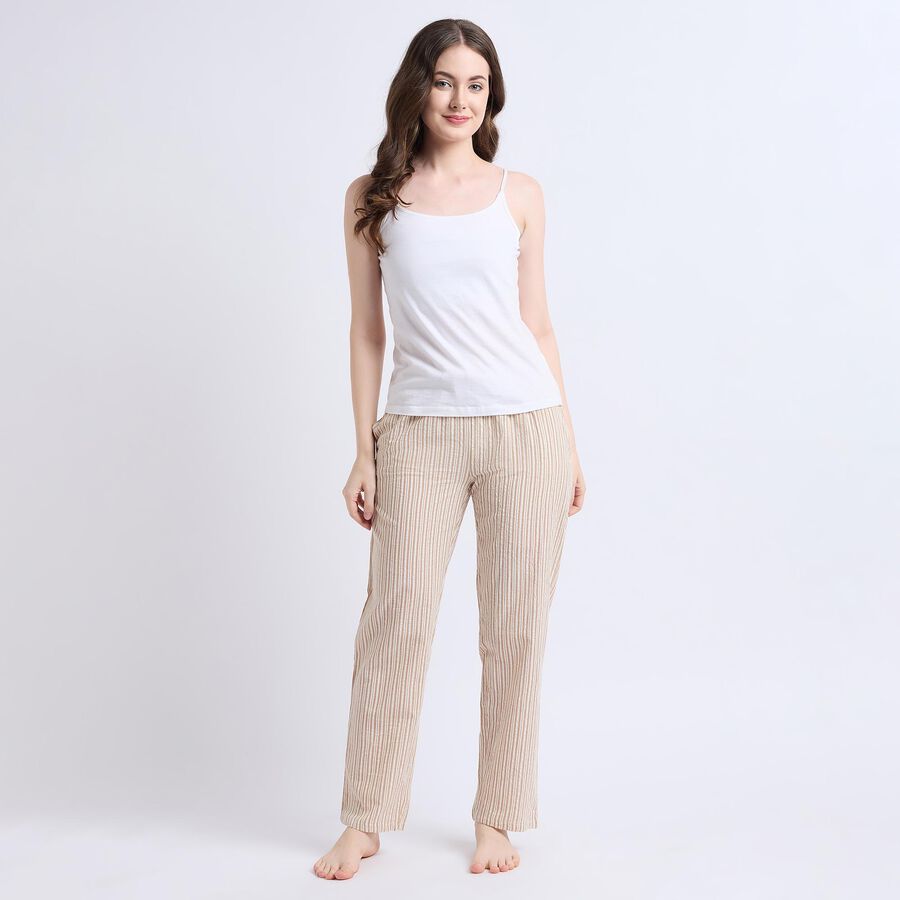 Ladies' 100% Cotton Pyjama , White, large image number null