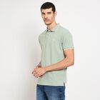 Men's Collared Half Sleeves T-Shirt , एक्वा, small image number null