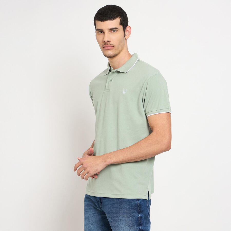Men's Collared Half Sleeves T-Shirt , एक्वा, large image number null
