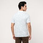 Men's Light Green Cotton Polo Neck Printed T-Shirt, Light Green, small