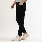 Men's Jet Black Slim Fit Jeans, काला, small image number null