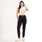 Women's Unknown Regular Fit Track Pants, काला, small