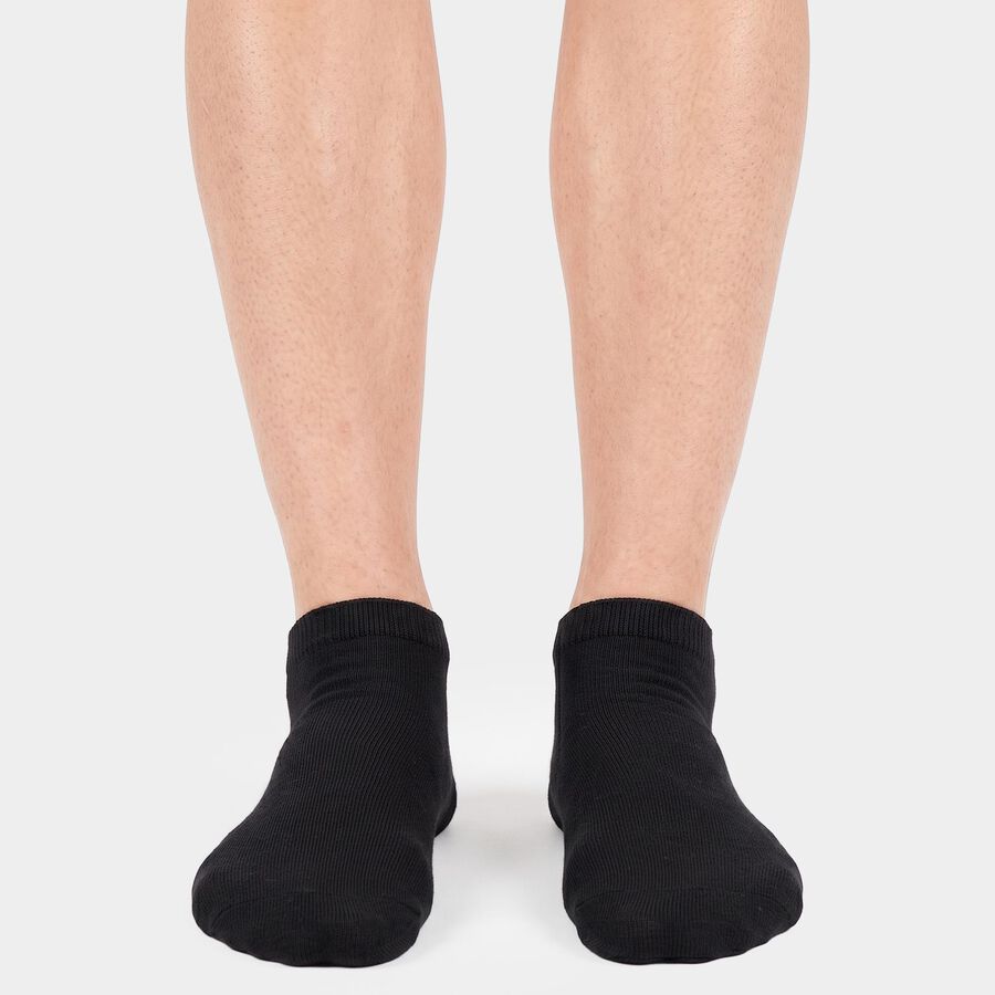 Men's Ankle Length Pack of 3 Socks ( Grey, Charcoal, Navy ), नेवी ब्लू, large