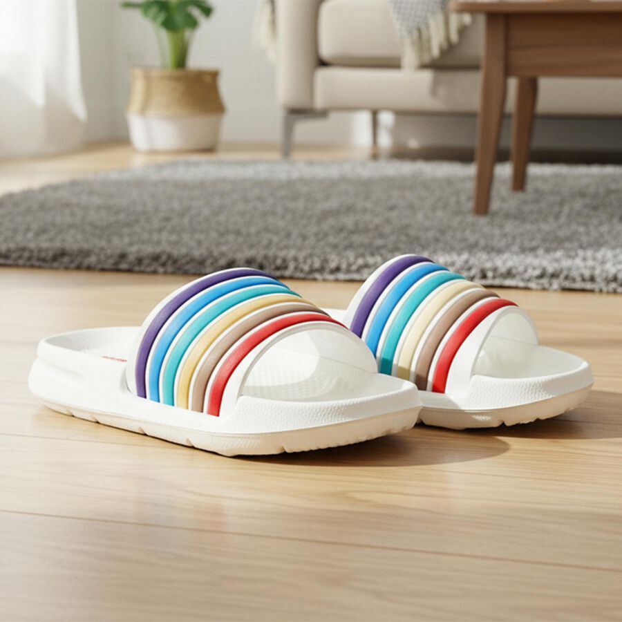 Girls' Slipper, सफ़ेद, large