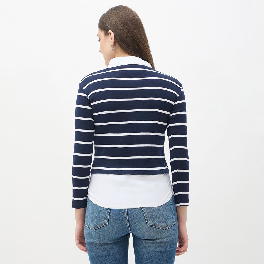 Ladies' Shirt, Navy Blue, large