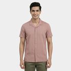 Men's Pink Cotton Classic Casual Shirt, Pink, small