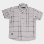 Boys' 100% Cotton Casual Shirt , Light Grey, small image number null
