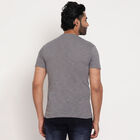 Cotton Solid Henley T-Shirt, Dark Grey, small image number null