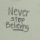 Girls Light Sage Green Cotton Round Neck Graphic T-Shirt, Light Green, small image number null