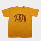 Boys Mustard Round Neck Regular Boys T-Shirt, Mustard, small