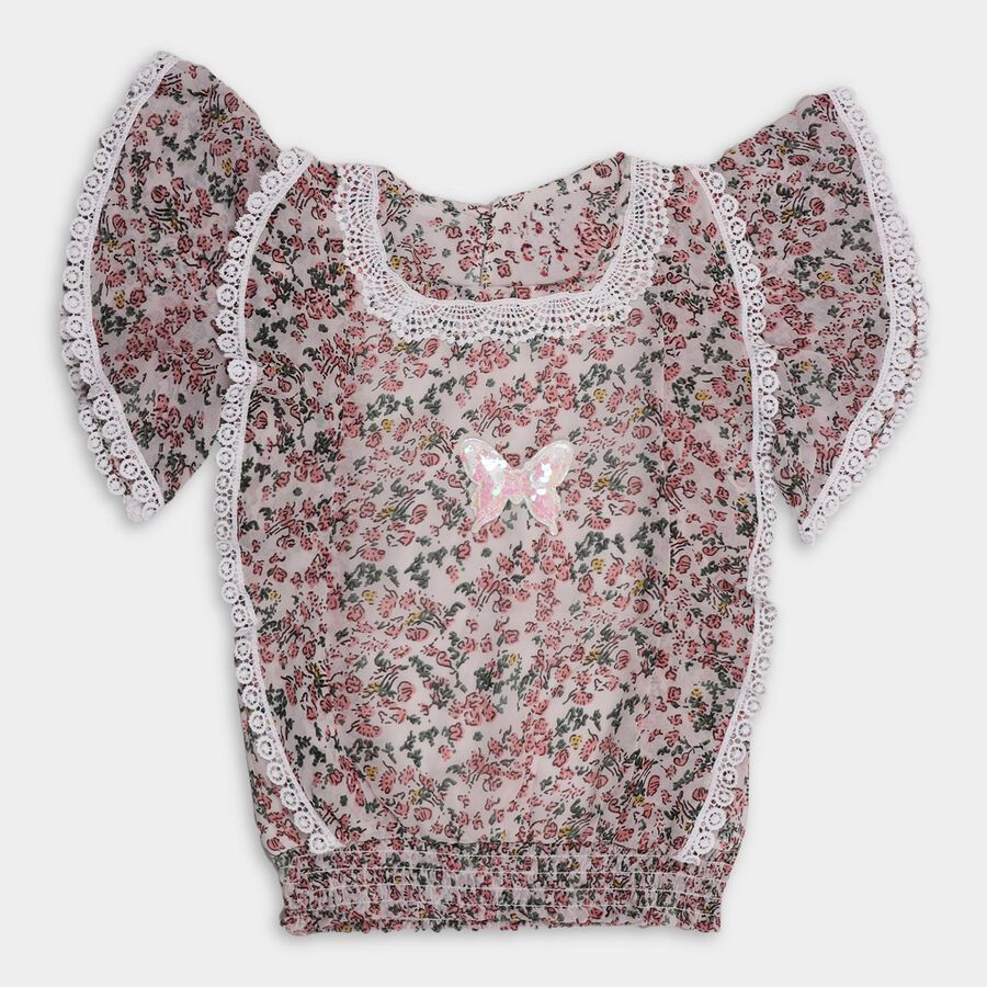 Girls' T-Shirt , हल्का गुलाबी, large image number null