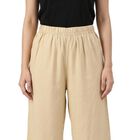 Women's Beige Regular Fit Solid Palazzos, Beige, small