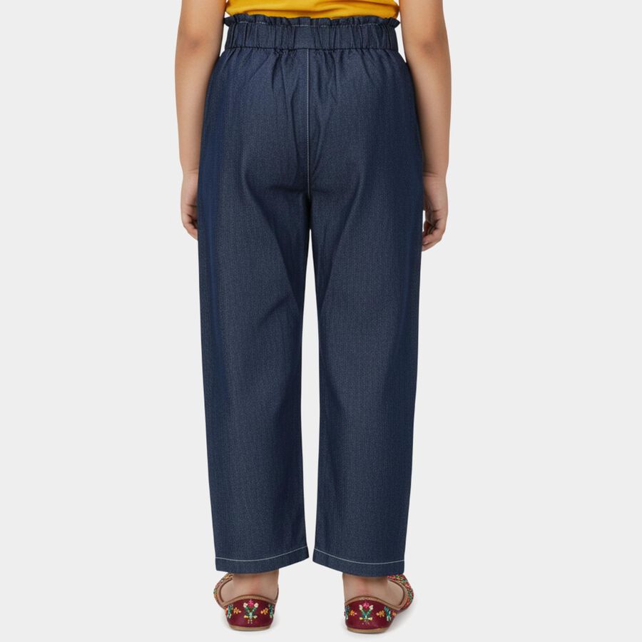 Girls' Blue Slim Fit Jeans, Dark Blue, large