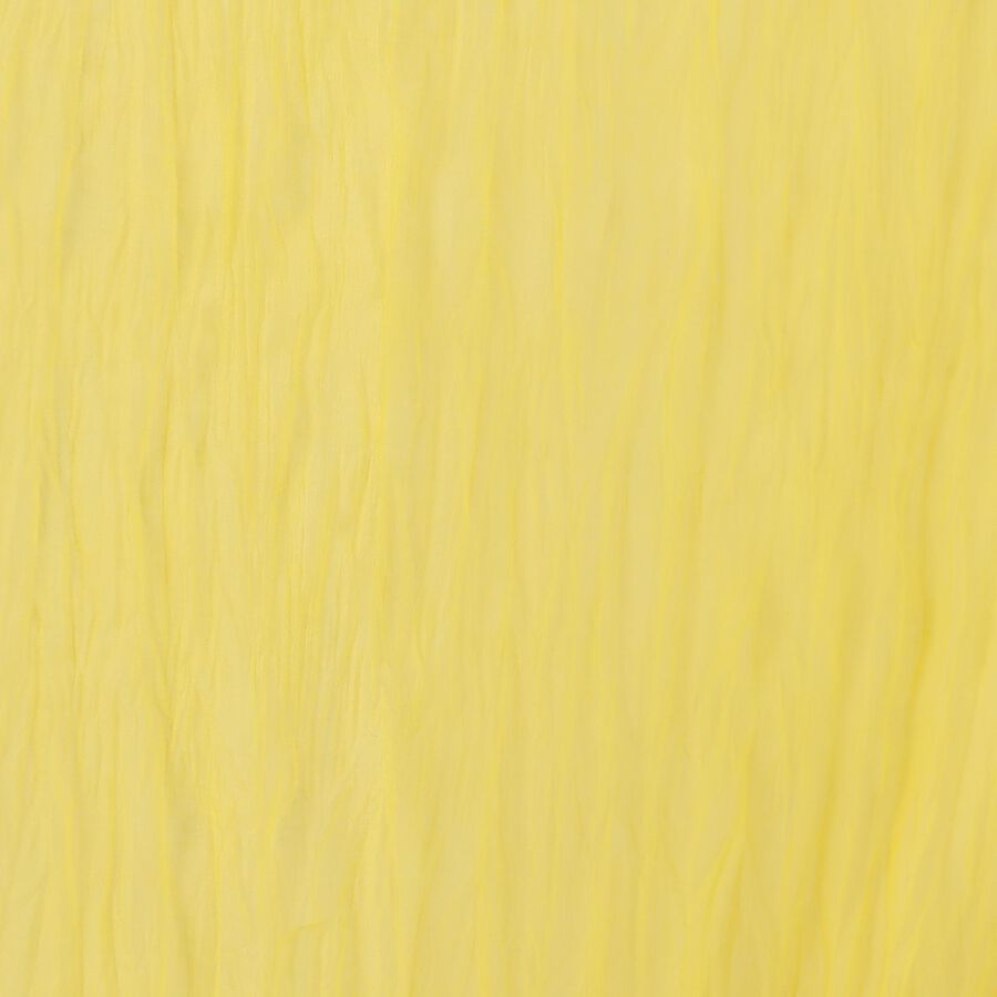Women's Bright Yellow Crinkled Dupatta, पीला, large