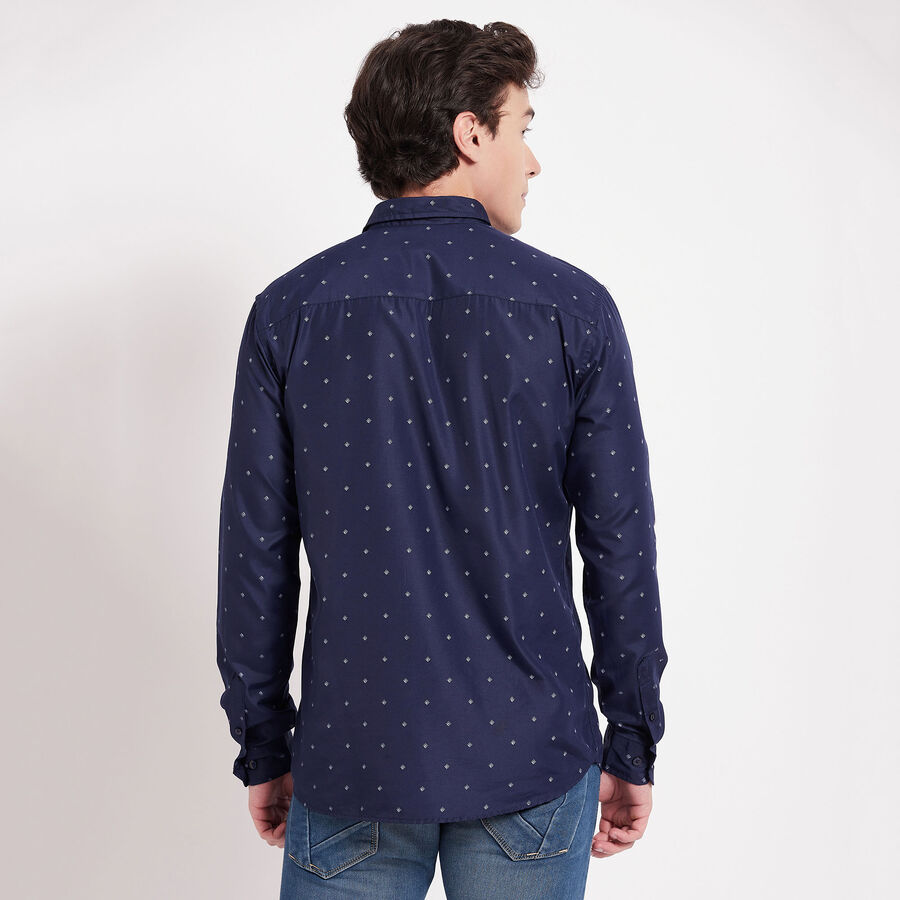 Printed Casual Shirt, Navy Blue, large image number null