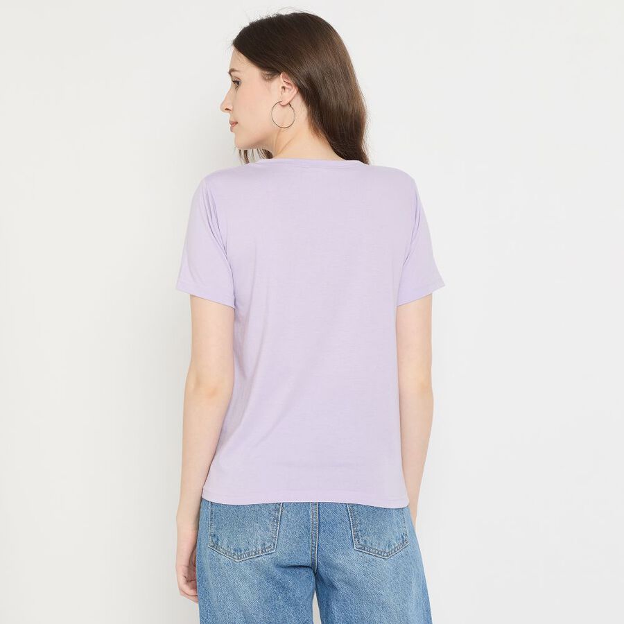 Ladies' Round Neck T-Shirt, Lilac, large image number null
