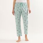 Women's Light Sage Green Regular Fit Solid Cotton Pyjama, हल्का हरा, small