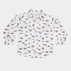 Infants Cotton Printed Casual Shirt, White, small image number null